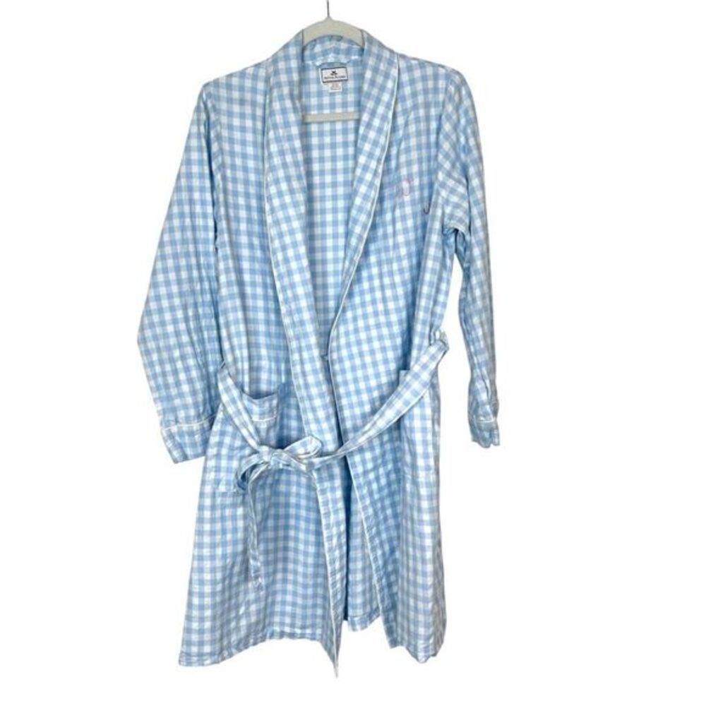 Blue Checkered Women's Robe